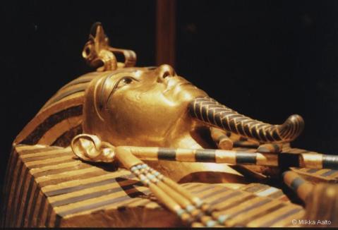 Particolare del sarcofago del faraone Tutankhamon