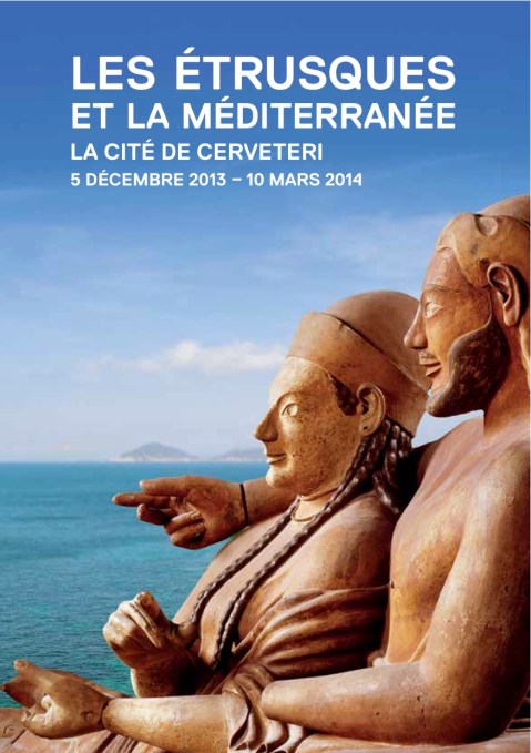 Il manifesto della mostra "Les Etrusques et la Mediterranee" al Louvre Lens
