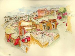 Così doveva apparire al viandante la necropoli lungo via Triumphalis alle pendici del colle Vaticano