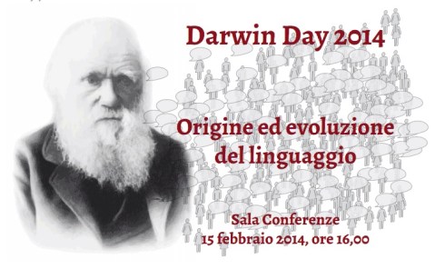 La locandina del Darwin Day 2014 al museo Pigorini di Roma 