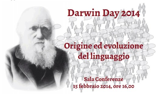 La locandina del Darwin Day 2014 al museo Pigorini di Roma 