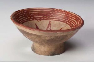 Una coppa precolombiana proveniente dall'Ecuador e in mostra a Genova