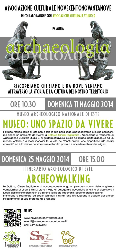 Archeologia a Este: la locandina con i due appuntamenti collegati al museo nazionale Atestimo
