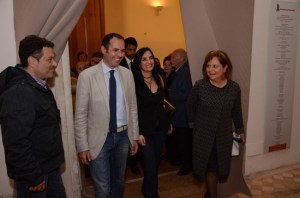 Sergio Caci, sindaco di Montalto di Castro; Francesco Barracciu, sottosegretario; Alfonsina Russo Tagliente, soprintendente