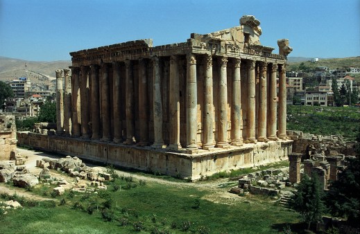 Il tempio di Giove e Bacco a Baalbeck, uno dei più famosi del Vicino Oriente