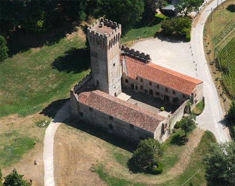 Il castello a Cervarese S. Croce che ospita il museo archeologico del fiume Bacchiglione