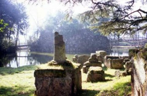 L'area degli scavi del sito etrusco di Marzabotto interessata dallo spettacolo "Marzabotto 1889"