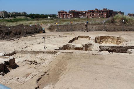 L'area del cantiere-didattico dove è stato scoperto l'impianto termale annesso a una villa del I sec. d.C.