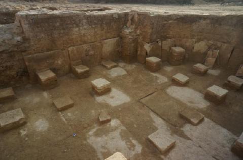 Il grande ambiente con le caratteristiche "suspensurae", tipiche delle zone riscaldate delle terme