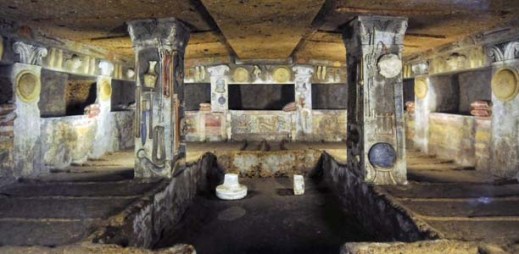La Tomba dei Rilievi nella necropoli della Banditaccia a Cerveteri
