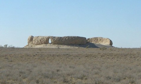 Il tumulo a forma di yurta (la casa mobile degli Sciti-Saka) scoperto nella missione congiunta 2013