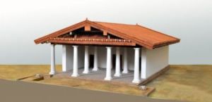 Modellino con una ricostruzione del Tempio B di Pyrgi