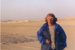 Edda Bresciani nel deserto egiziano
