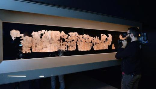 Il Papiro di Artemidoro, lungo 2,5 metri, esposto a Torino al Museo Archeologico