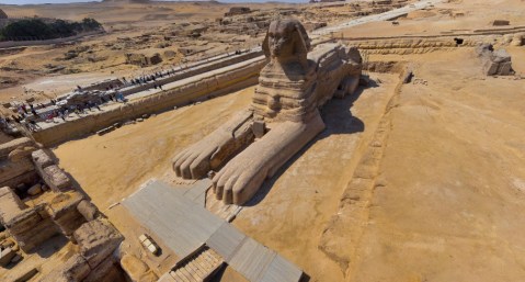 Il grande cortile della Sfinge che sarà presto aperto al pubblico