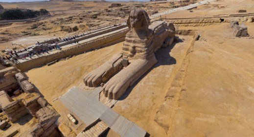 Il grande cortile della Sfinge che sarà presto aperto al pubblico