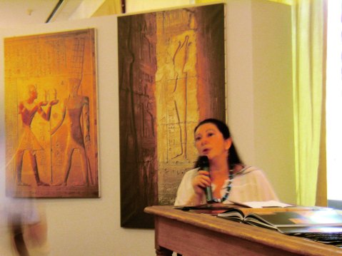 Maria Cristina Guidotti, direttrice del museo Egizio di Firenze, parla a Conegliano
