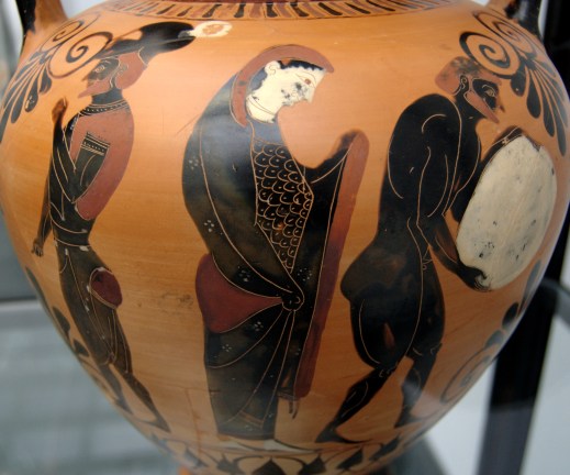 Scena di Nekyia: particolare di un vaso greco conservato allo  Staatliche Antikensammlungen di Monaco