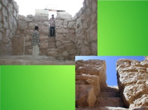 La ripida e stretta scaletta che porta nella fossa necromantica di Urkesh