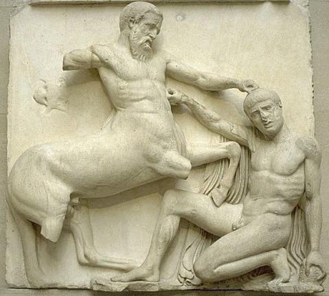 Una metopa di Fidia strappata dal Partenone e oggi al British Museum di Londra