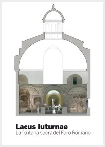Sezione del tempio di Romolo con l'allestimento sul Lacus Juturnae