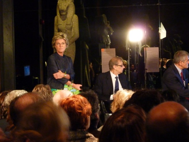 Evelina Christillin, presidente della Fondazione museo Egizio, all'anteprima del nuovo museo Egizio
