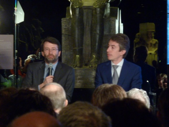 Il ministro per i Beni culturali Dario Franceschini e il direttore dell'Egizio Christian Greco