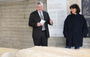 L'assessore Mussner e la direttrice dell'ufficio Beni archeologici Catrin Marzoli