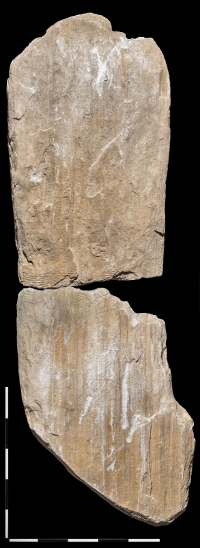 La stele di Vezzano con raffigurazione di un guerriero con le sue armi: pugnale e ascia