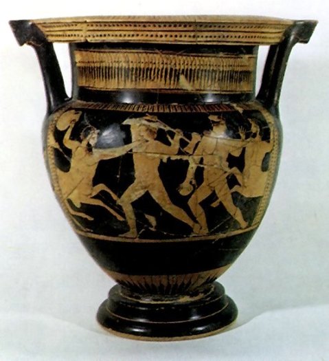 Grande cratere dalle tombe del V secolo scoperte a Sasso Marconi