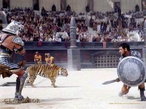 Una scena del film "Colosseum. Roman Death trap" 
