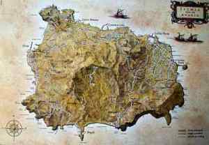 La mappa dell'isola d'Ischia, l'antica Pithecusae