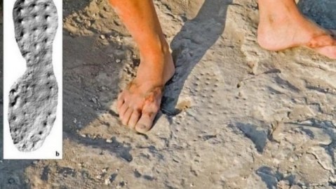 L'impronta della caliga di un legionario romano trovata a Hippos, nel nord di Israele