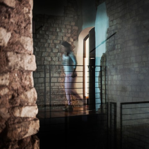 Fotografia  di Marco Zorzanello  che collega il passato e il presente del Teatro Berga di Vicenza