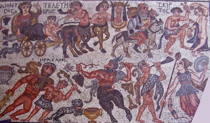 Un mosaico conservato nel museo regionale di Ismailia
