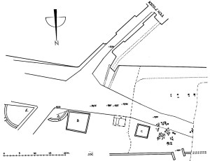 La pianta della necropoli di Porta Nola a Pompei
