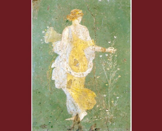 "Flora", uno dei più famosi affreschi ritrovati a villa Arianna scoperta già in epoca borbonica