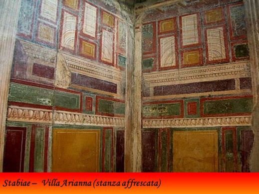 Un grande ambiente affrescato di villa Arianna, la più antica villa d'otium di Stabiae