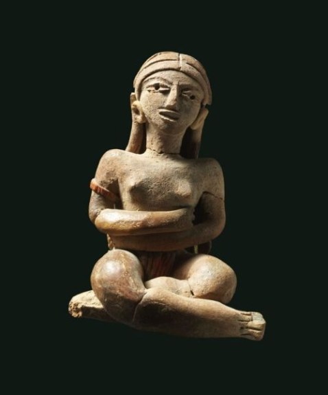 Statuetta femminile seduta (Cultura Xochipala, stile Xalitla) dallo Stato di Guerrero in Messico (Preclassico medio, 900-600 a.C.)