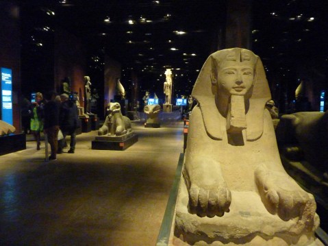 La Galleria dei Re nel museo Egizio di Torino quasi alla fine del percorso espositivo
