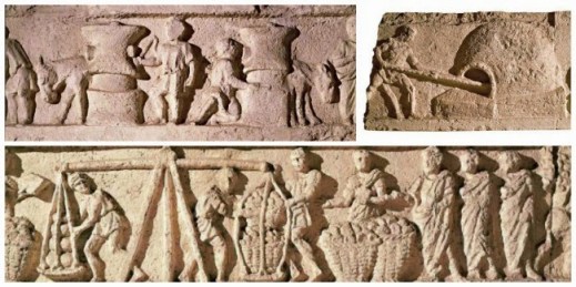 Il farro nell'antica Roma: rilievo del fornaio Marco Virgilio Eurisace