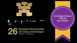 Il logo del gruppo "Archeologi al cinema" alla Rassegna del cinema archeologico di Rovereto