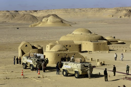 La forma arrotondata del Museo dei Fossili e dei cambiamenti climatici di Wadi el Hitan