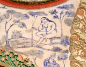 Un dipinto nel Palazzo di Borujerdi a Kashan (Iran)