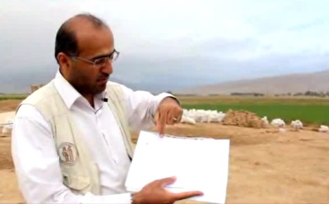 L'archeologo iraniano Alireza Askari Chaverdi co-direttore della missione irano-italiana a Tol-e Ajori nella piana di Persepoli (Fars, Iran)