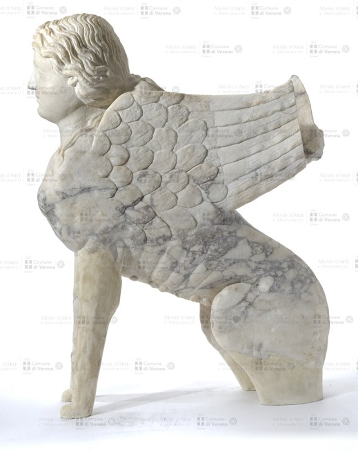 Una sfinge romana esposta nel "nuovo" museo Archeologico al Teatro Romano di Verona