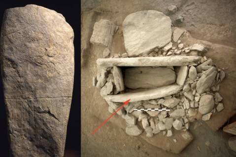 Stele antropomorfa e dolmen dell'area megalitica di Aosta