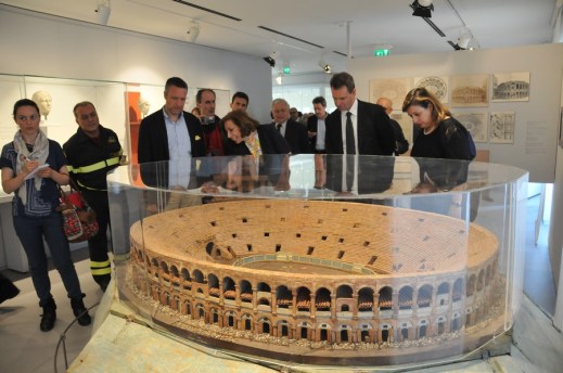 Il grande plastico dell'Arena che introduce la sezione dedicata all'anfiteatro romano di Verona