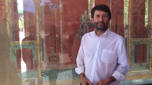 Il ministro per i Beni culturali Dario Franceschini a Pompei