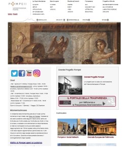 Una schermata del sito www.pompeiisistes.org della soprintendenza Pompei
